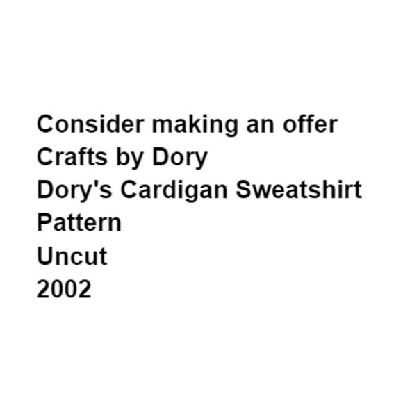 Crafts by Dory Pattern Dorys Cardigan Sweatshirt 2002 Patchwork Wearable Art - Picture 3 of 5